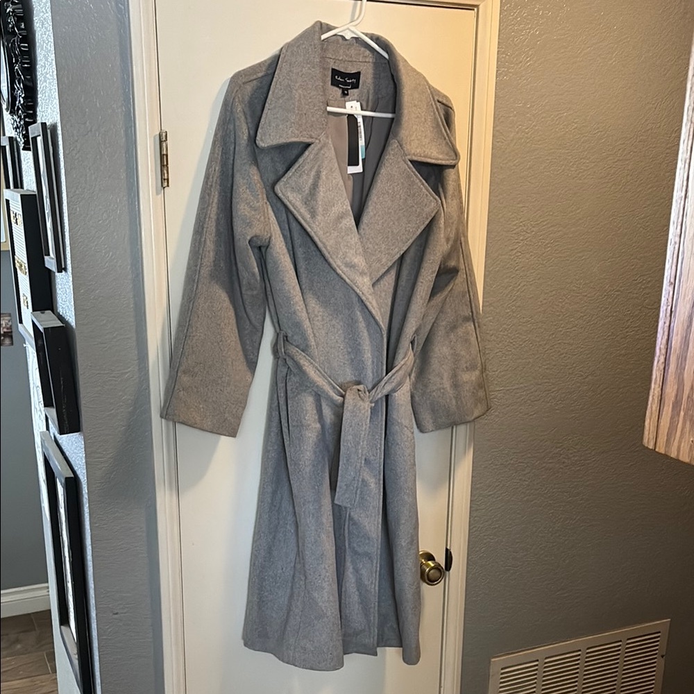 Eden Society Gray Wool Blend Coat